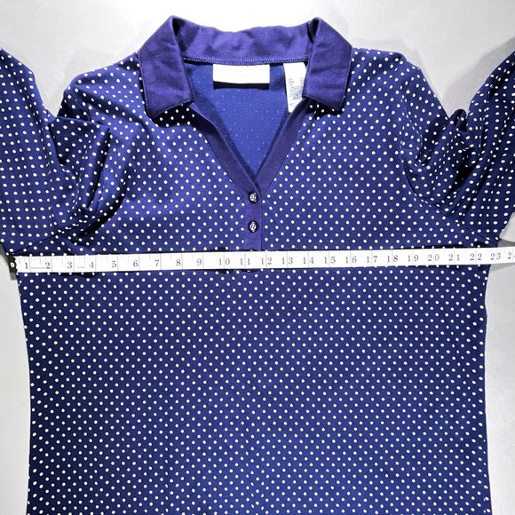 First Issue A Liz Claiborne Company Missy 3/4 Sleeve Polkadot Top Size XL - Picture 7 of 12
